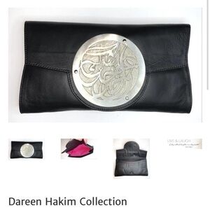 Black Clutch with Silver Accent